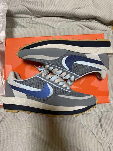 CLOT × Sacai × Nike LD Waffle "Grey Obsidian/Cool Grey"