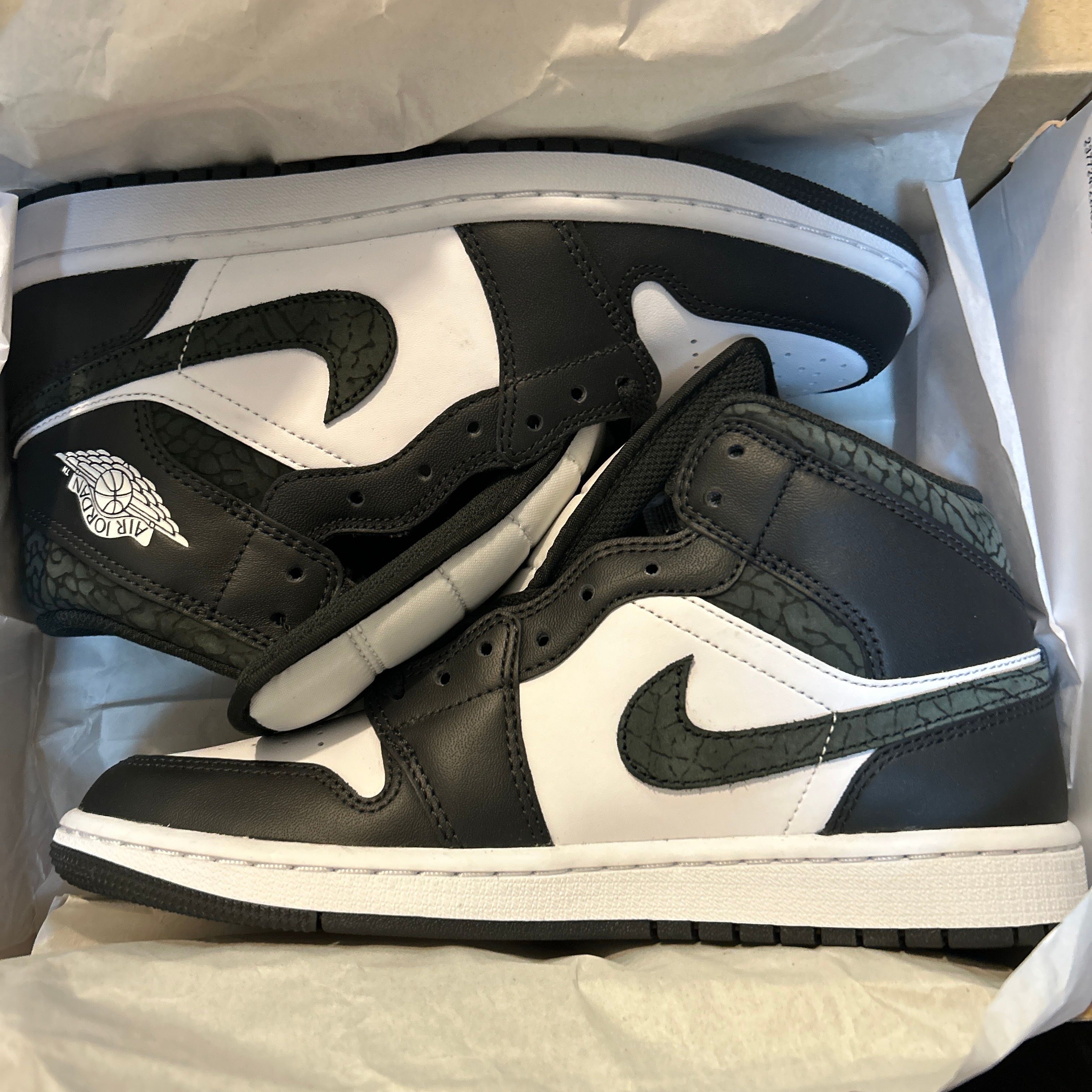 Nike Air Jordan 1 Mid "Panda Elephant/Safari"