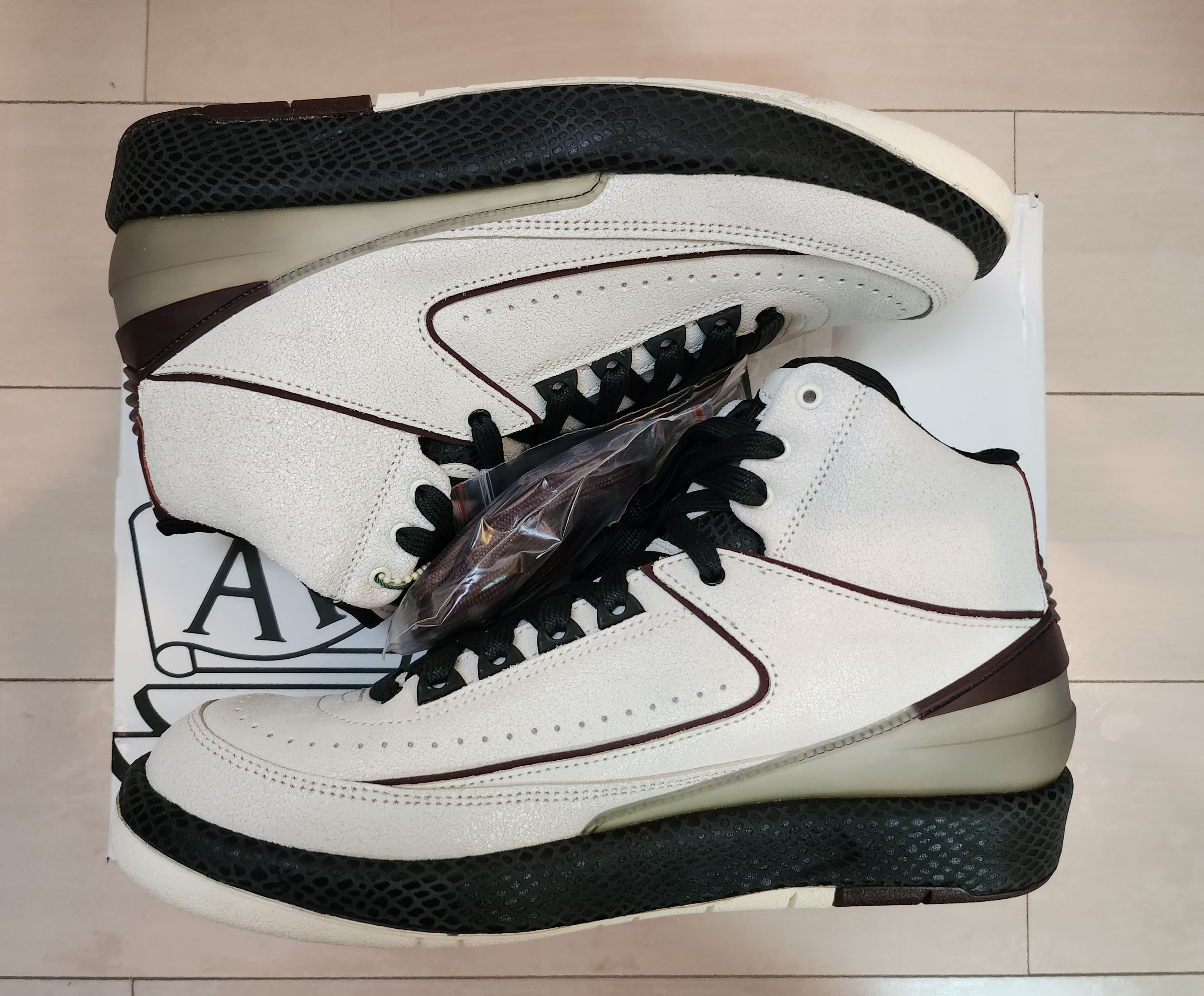 A Ma Maniere × Nike Air Jordan 2 "Airness/Sail and Burgundy"