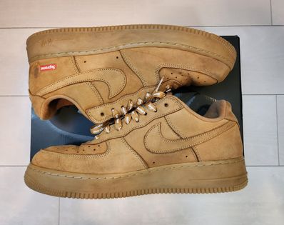 Supreme × Nike Air Force 1 Low "Flax/Wheat"