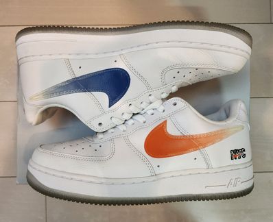 KITH × Nike Air Force 1 Low "White/Rush Blue/White/Brilliant Orange"