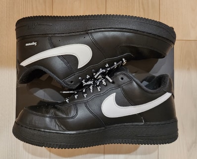 Supreme × Nike Air Force 1 Low "Black/White"