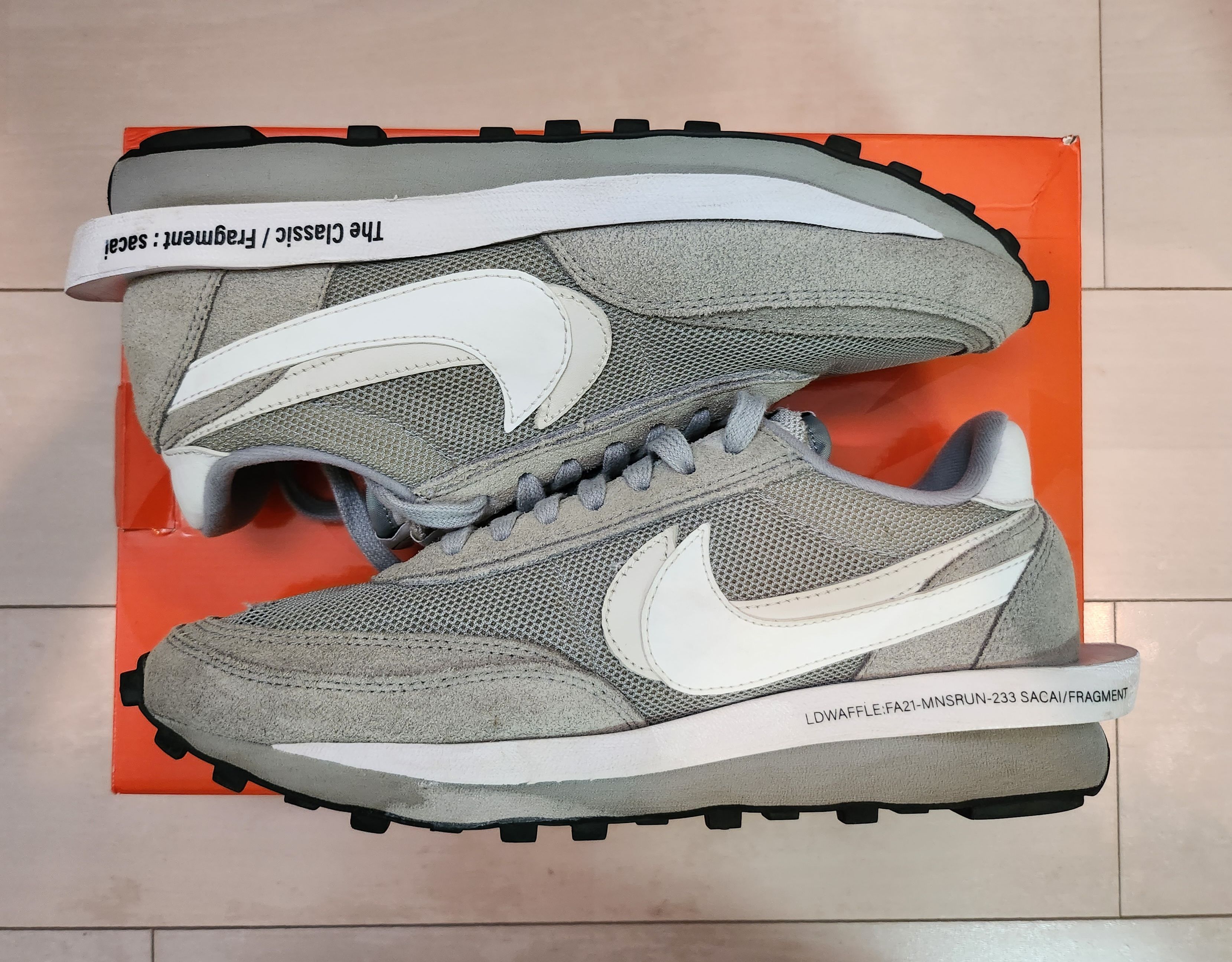Fragment × sacai × Nike LD Waffle "Light Smoke Grey"