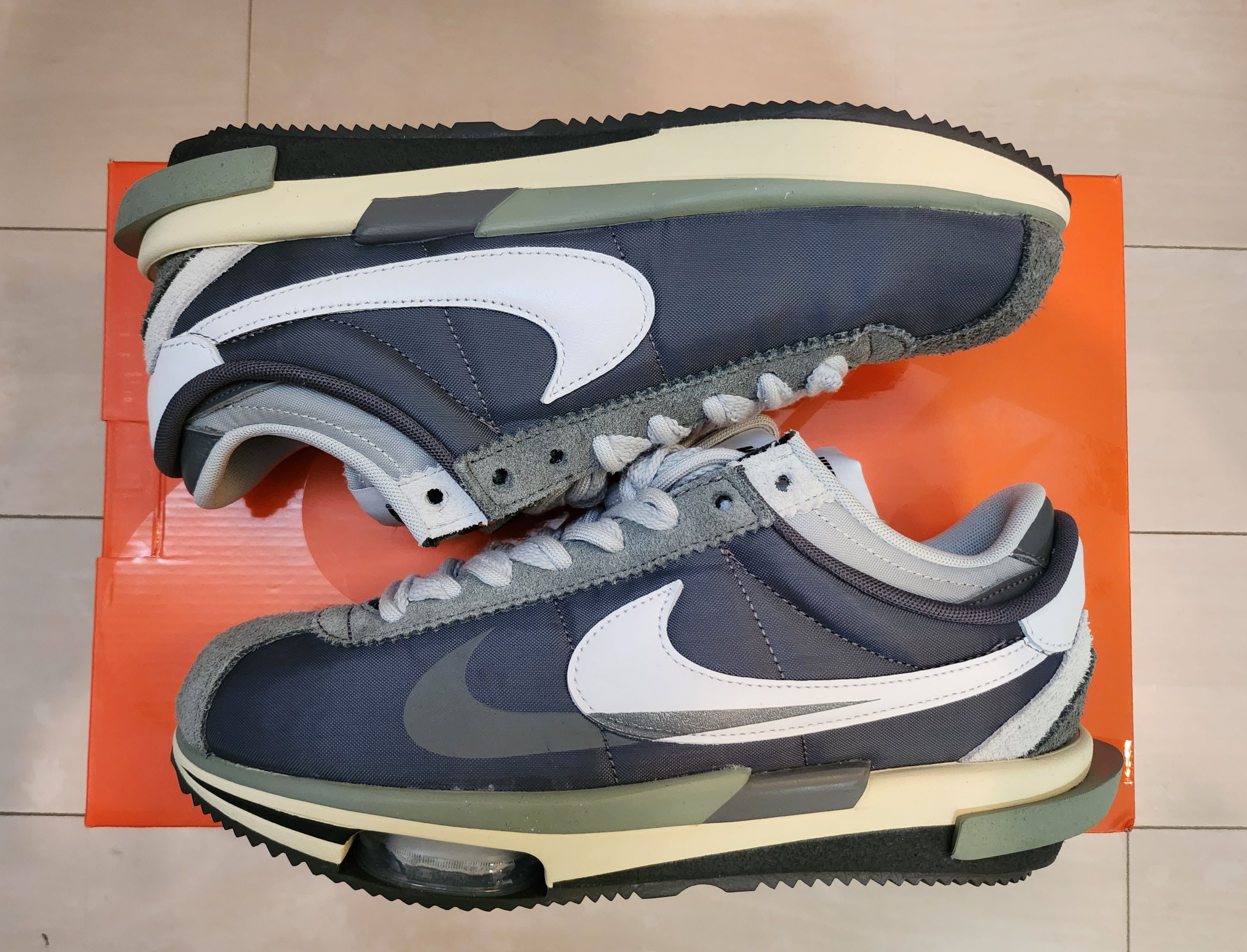 sacai × Nike Zoom Cortez "Iron Grey"