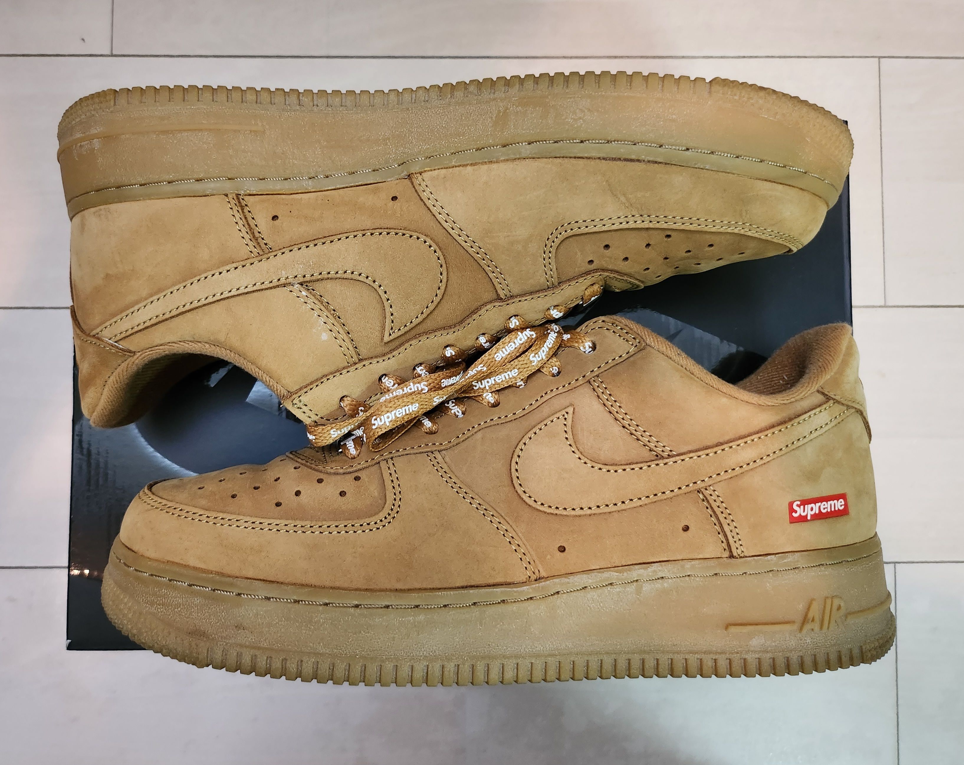 Supreme × Nike Air Force 1 Low "Flax/Wheat"