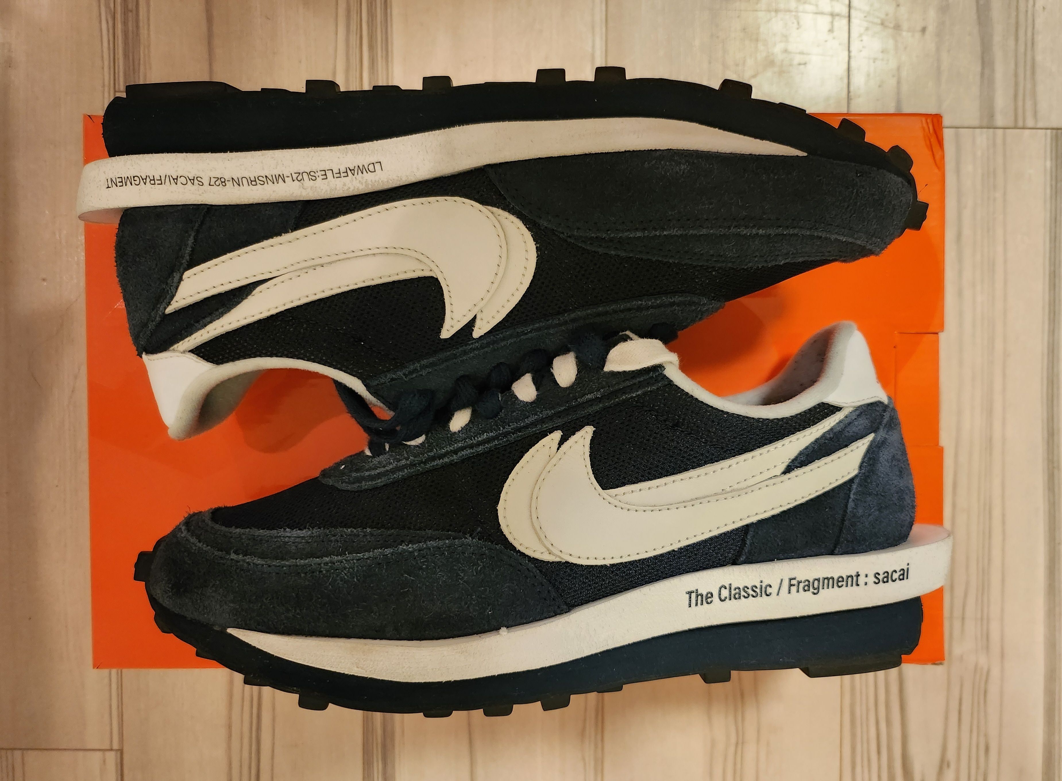 Fragment × sacai × Nike LD Waffle "Blackended Blue"