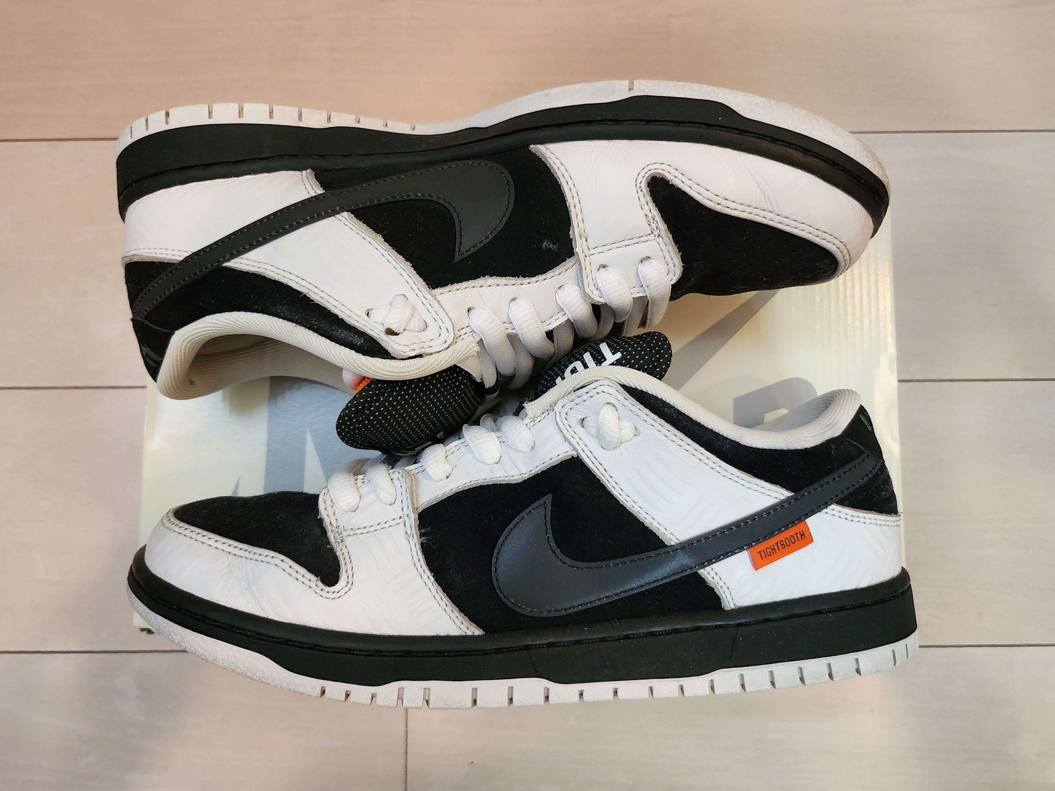 TIGHTBOOTH × Nike SB Dunk Low Pro QS "Black and White"