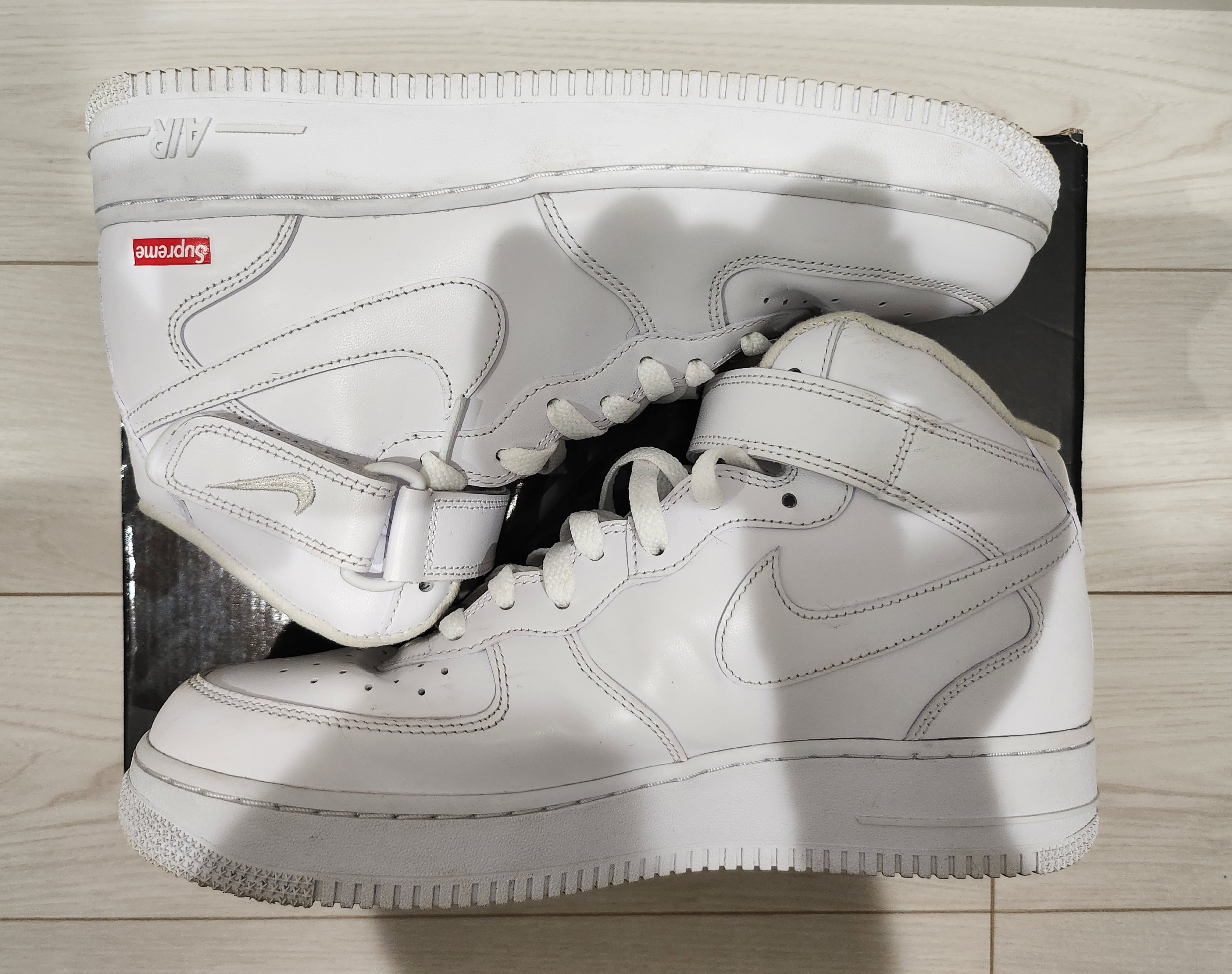 Supreme × Nike Air Force 1 Mid "White" FW24