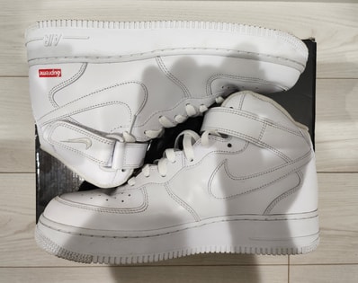 Supreme × Nike Air Force 1 Mid "White" FW24