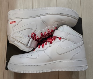 Supreme × Nike Air Force 1 Mid "White" FW24