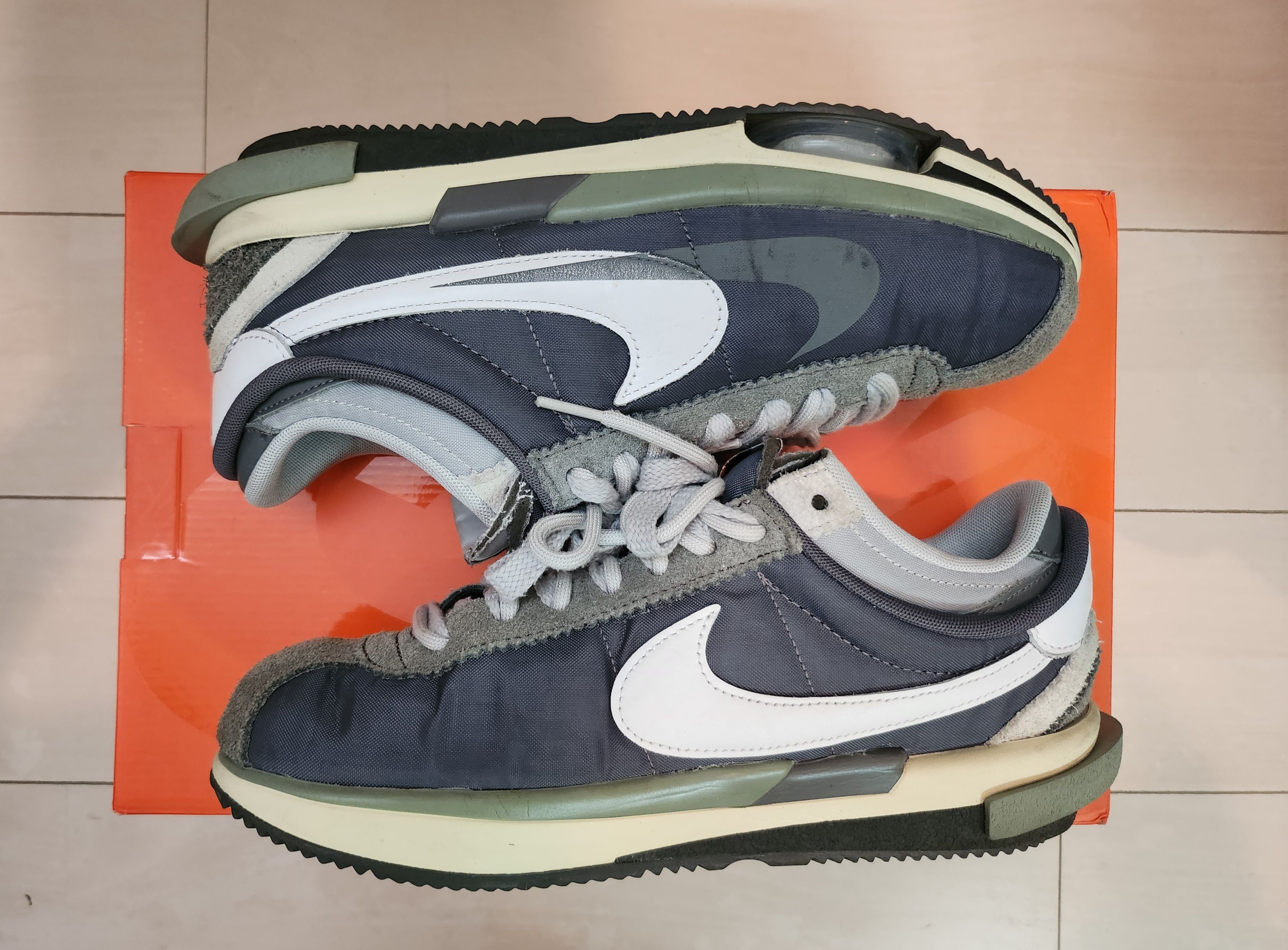 sacai × Nike Zoom Cortez "Iron Grey"