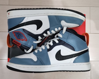 FACETASM × Nike Air Jordan 1 Mid "White/Navy"