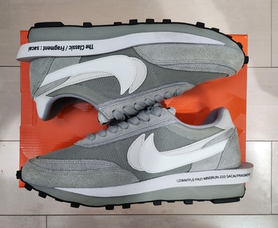 fragment design × sacai × Nike LD Waffle "Light Smoke Grey"