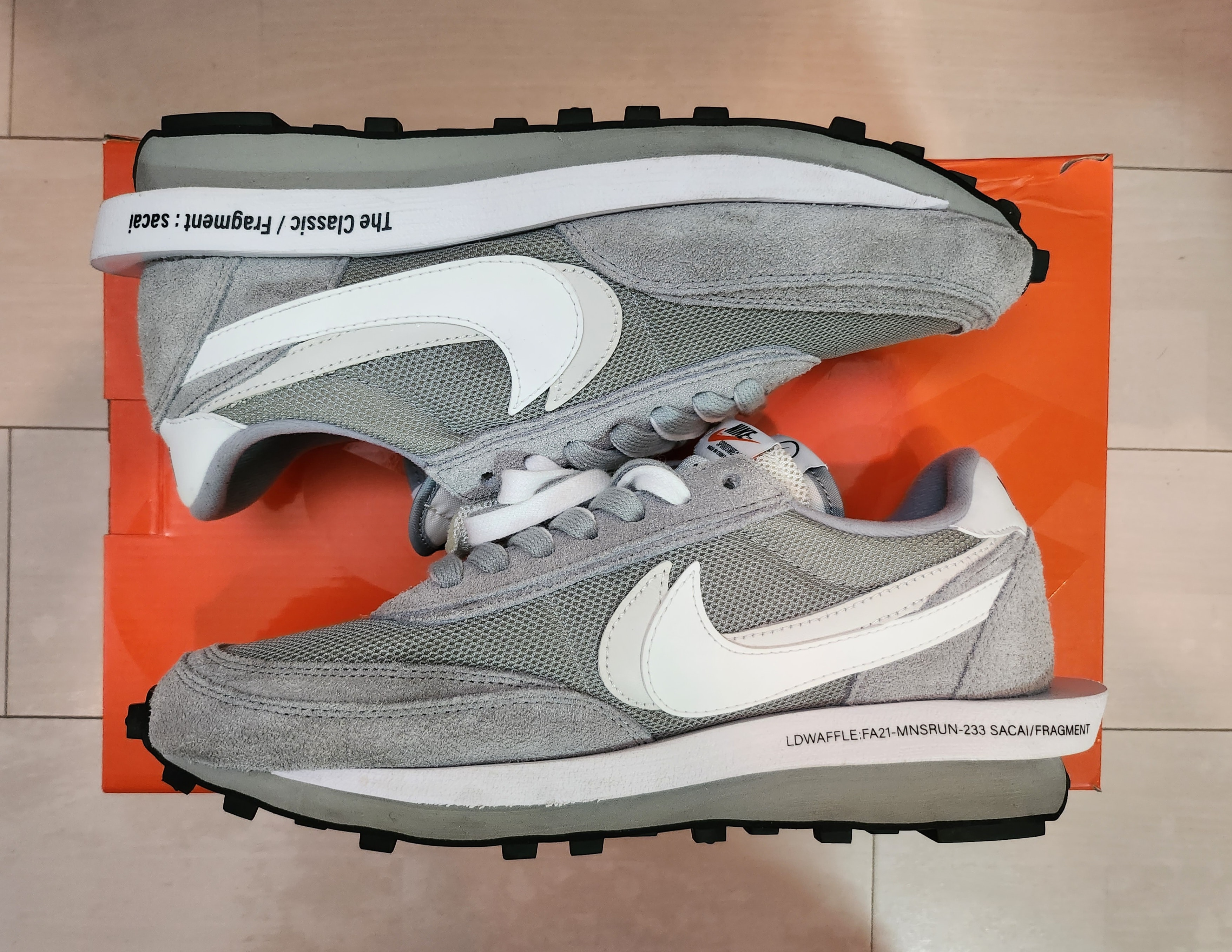 Fragment × sacai × Nike LD Waffle "Light Smoke Grey"