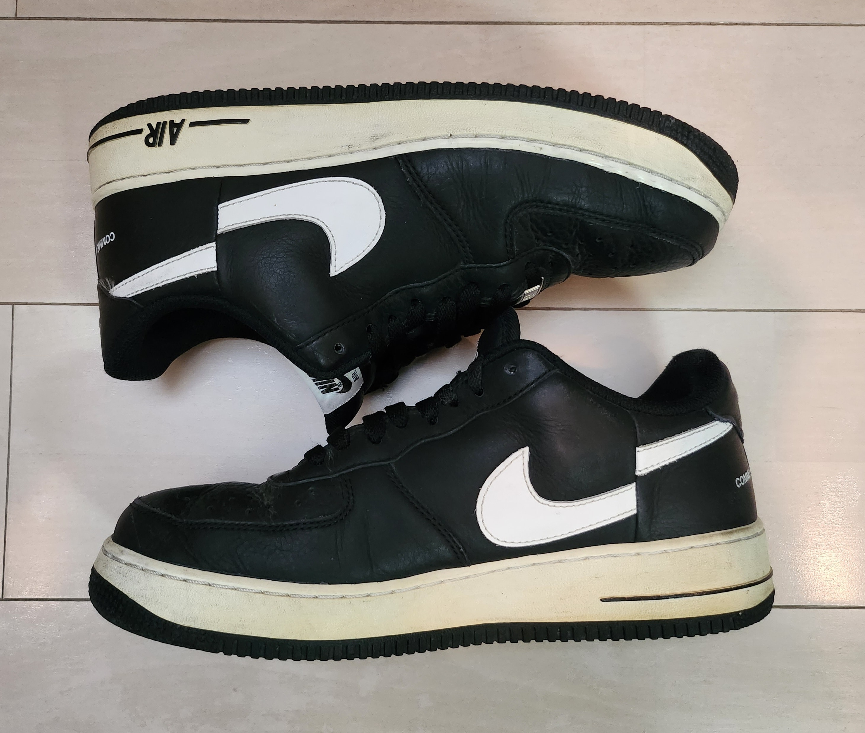 Supreme × COMME des GARCONS SHIRT × Nike Air Force 1 Low "Black/White" (2018)