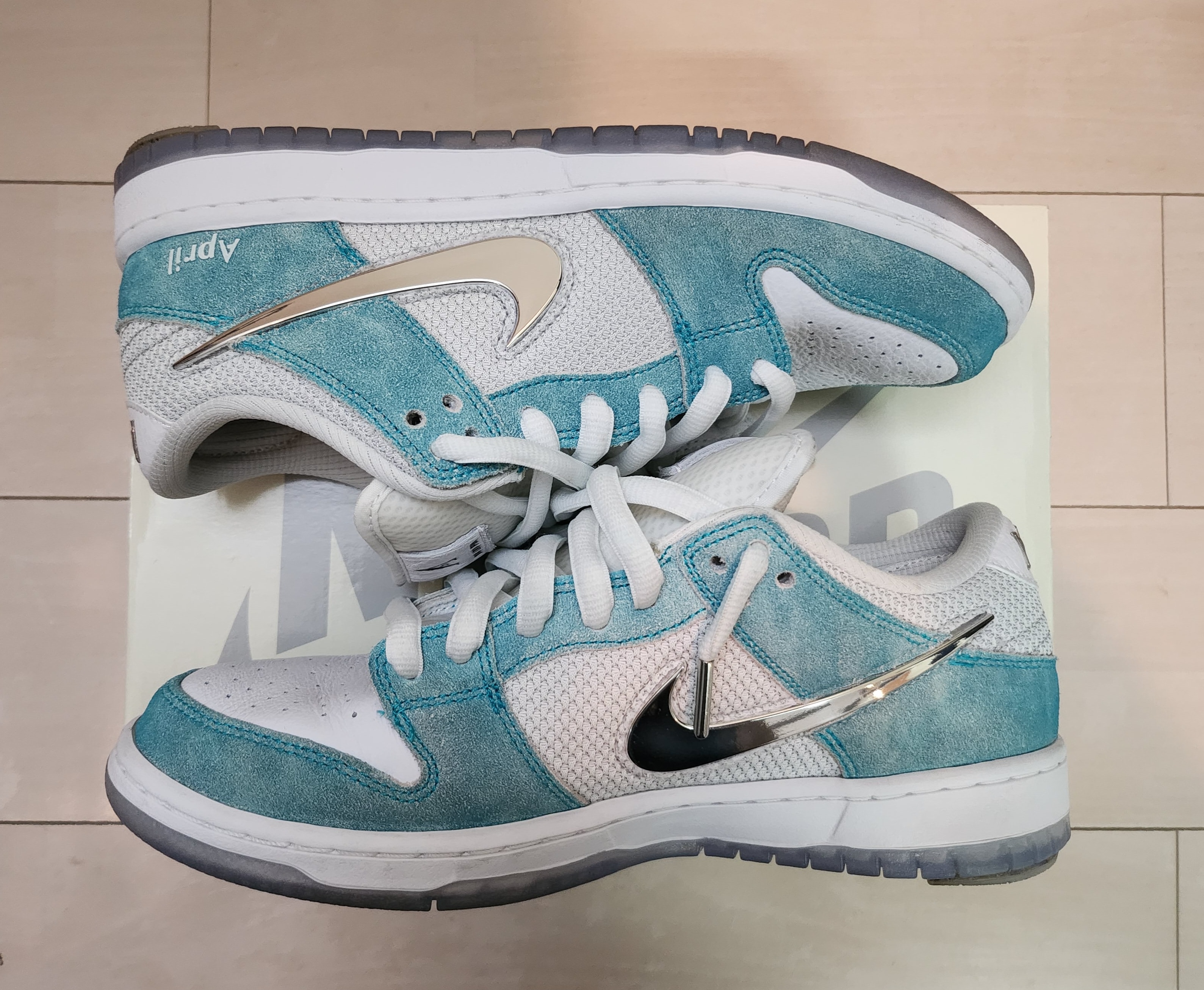 APRIL SKATEBOARDS × Nike SB Dunk Low Pro QS "White and Multi-Color"