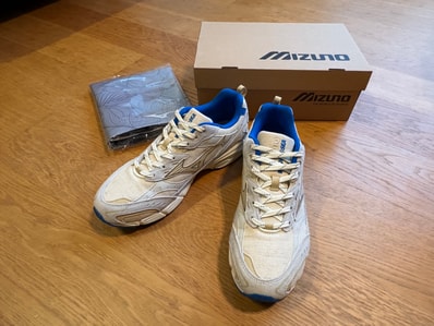 WIND AND SEA × Mizuno MXR "Beige/Grey/Blue"