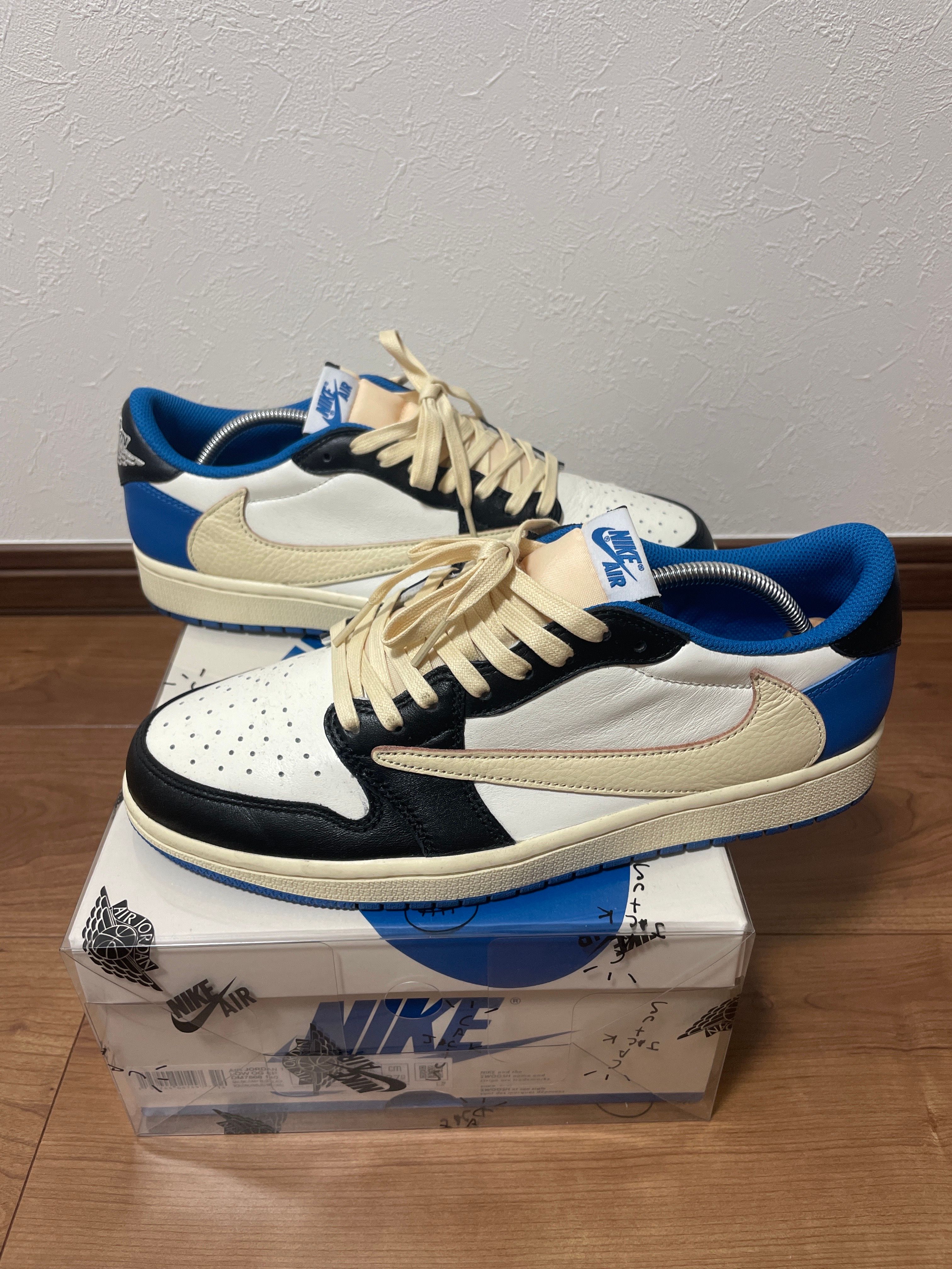 Travis Scott × fragment design × Nike Air Jordan 1 Low OG SP "Military Blue"