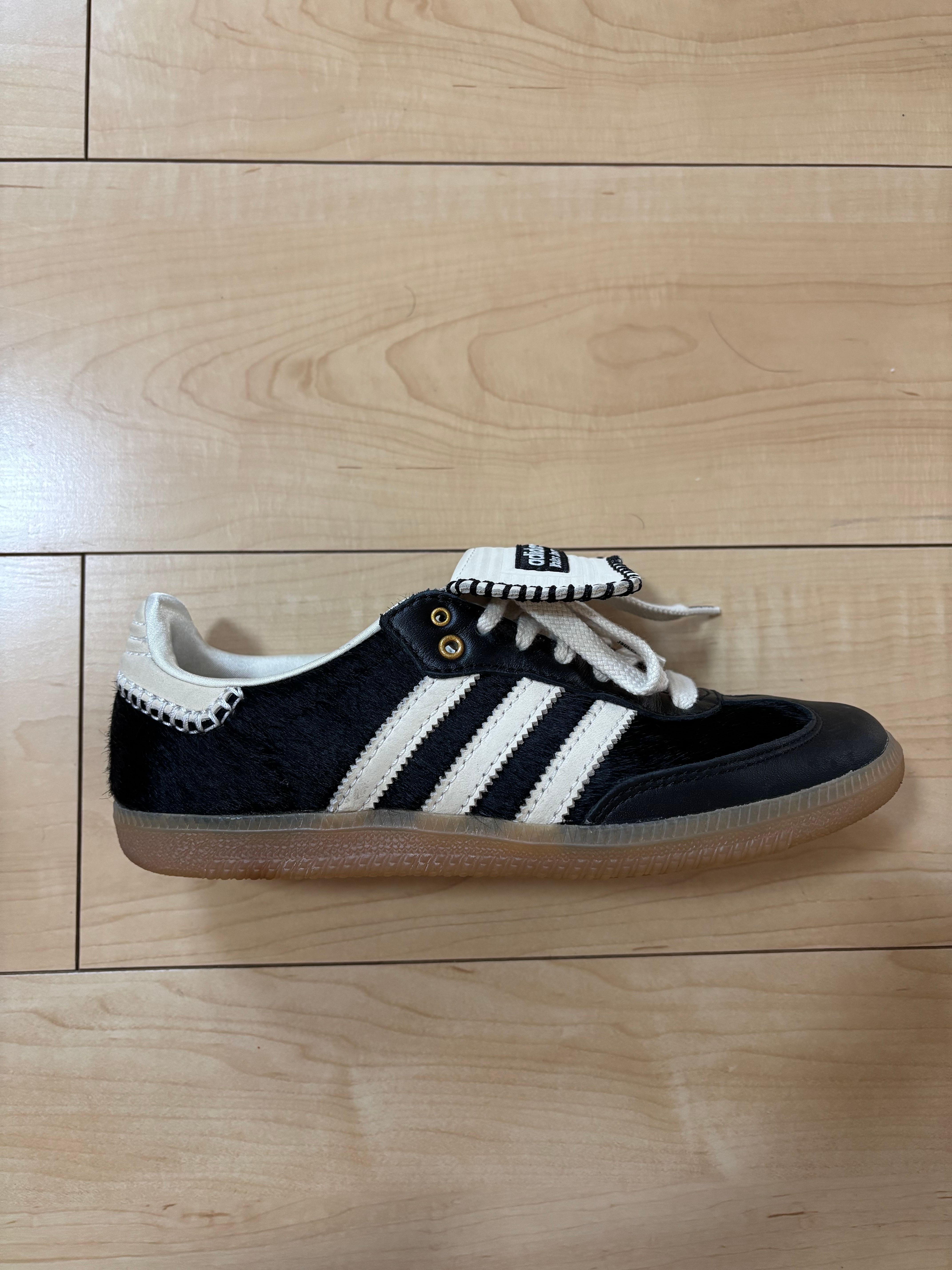 Wales Bonner × adidas Samba Pony Tonal Low "Core Black/Cream White"