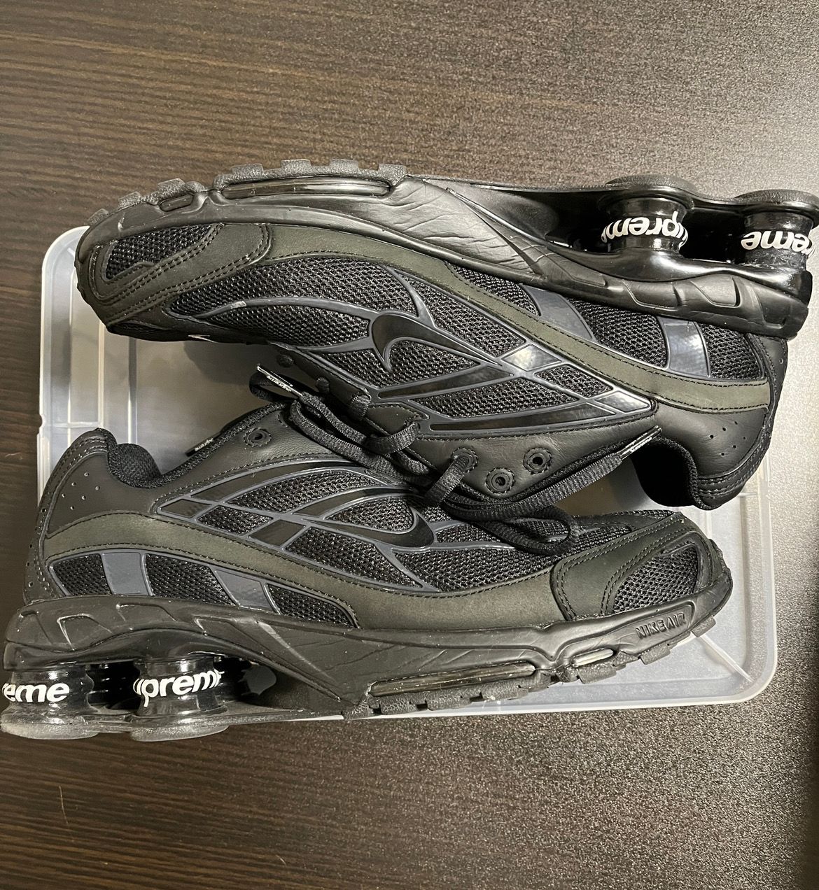 Supreme × Nike Shox Ride 2 "Black/Black-White"