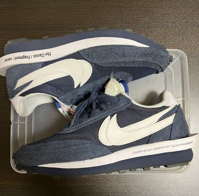 Fragment × sacai × Nike LD Waffle "Blackended Blue"