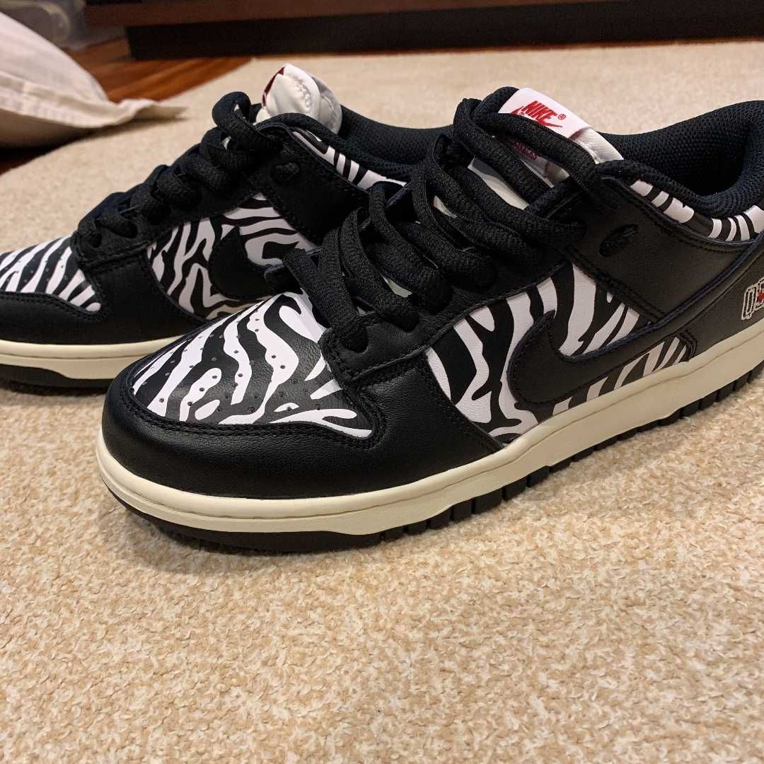 Quartersnacks × Nike SB Dunk Low "Zebra Cake/Safari"