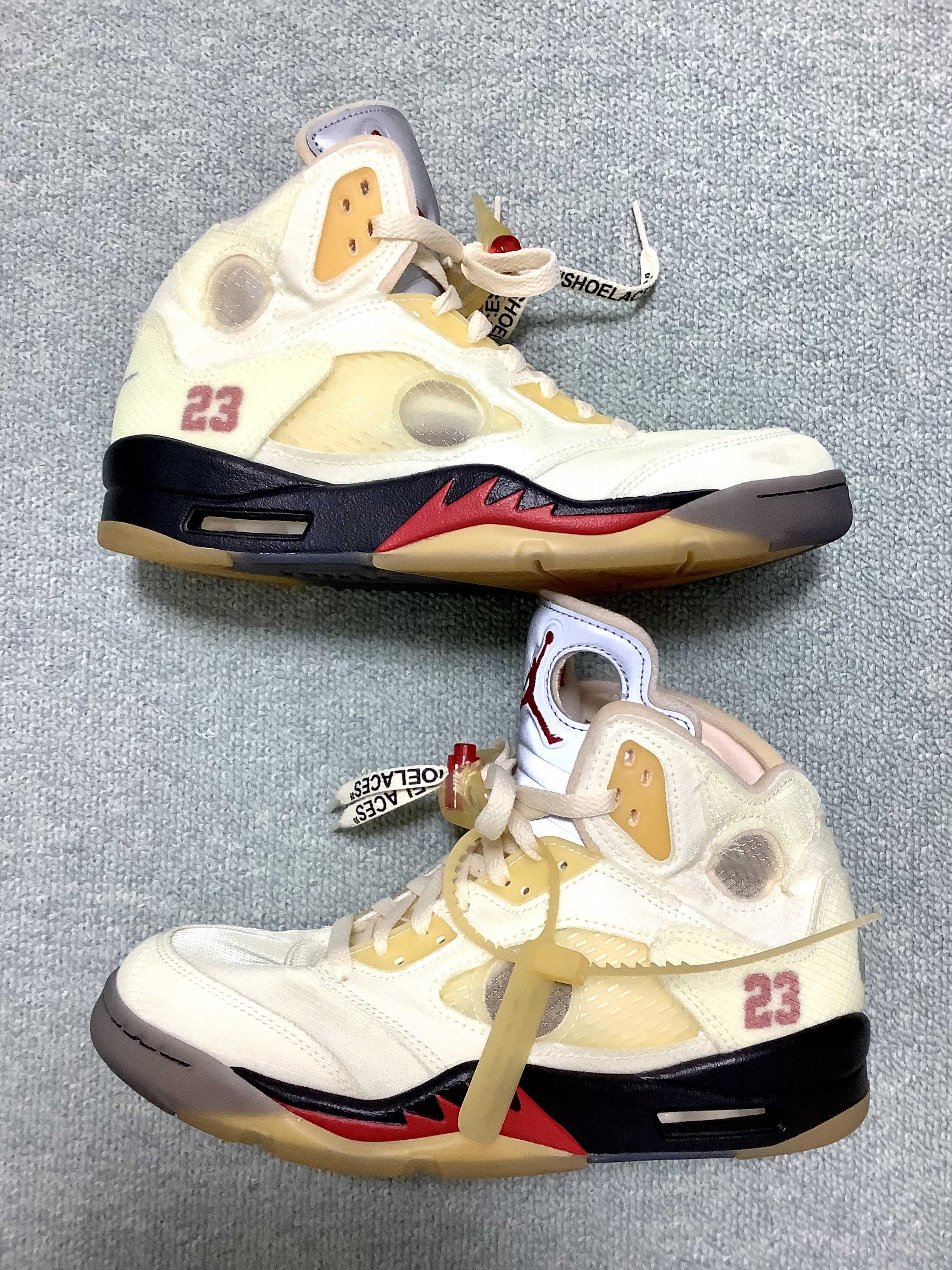 Off-White × Nike Air Jordan 5 "Sail"  