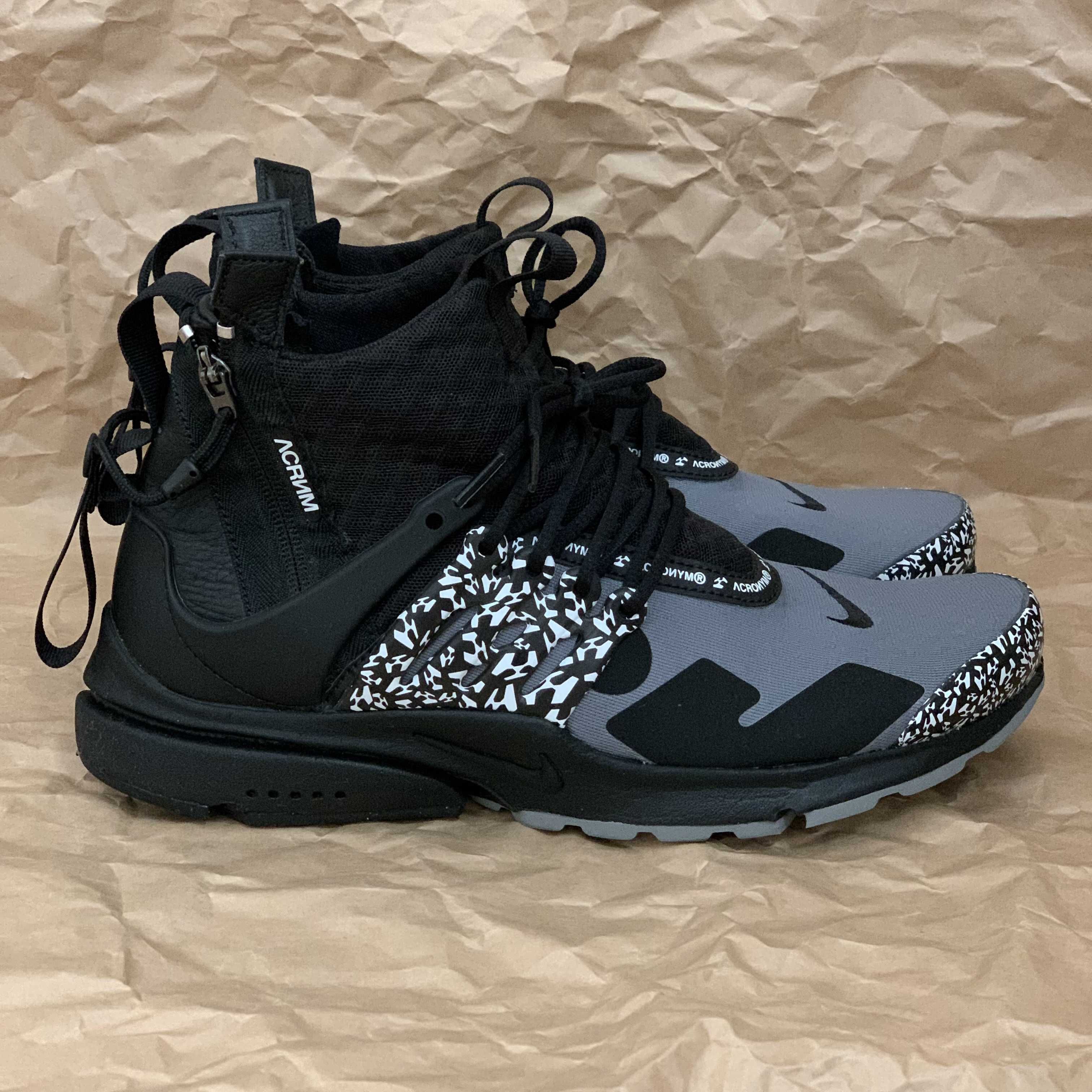 ACRONYM × Nike Air Presto Mid "Cool Grey/Black"