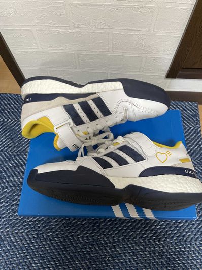 HUMAN MADE × adidas CONSORTIUM FORUM LOW "HAZY YELLOW/COLLEGE NAVY"