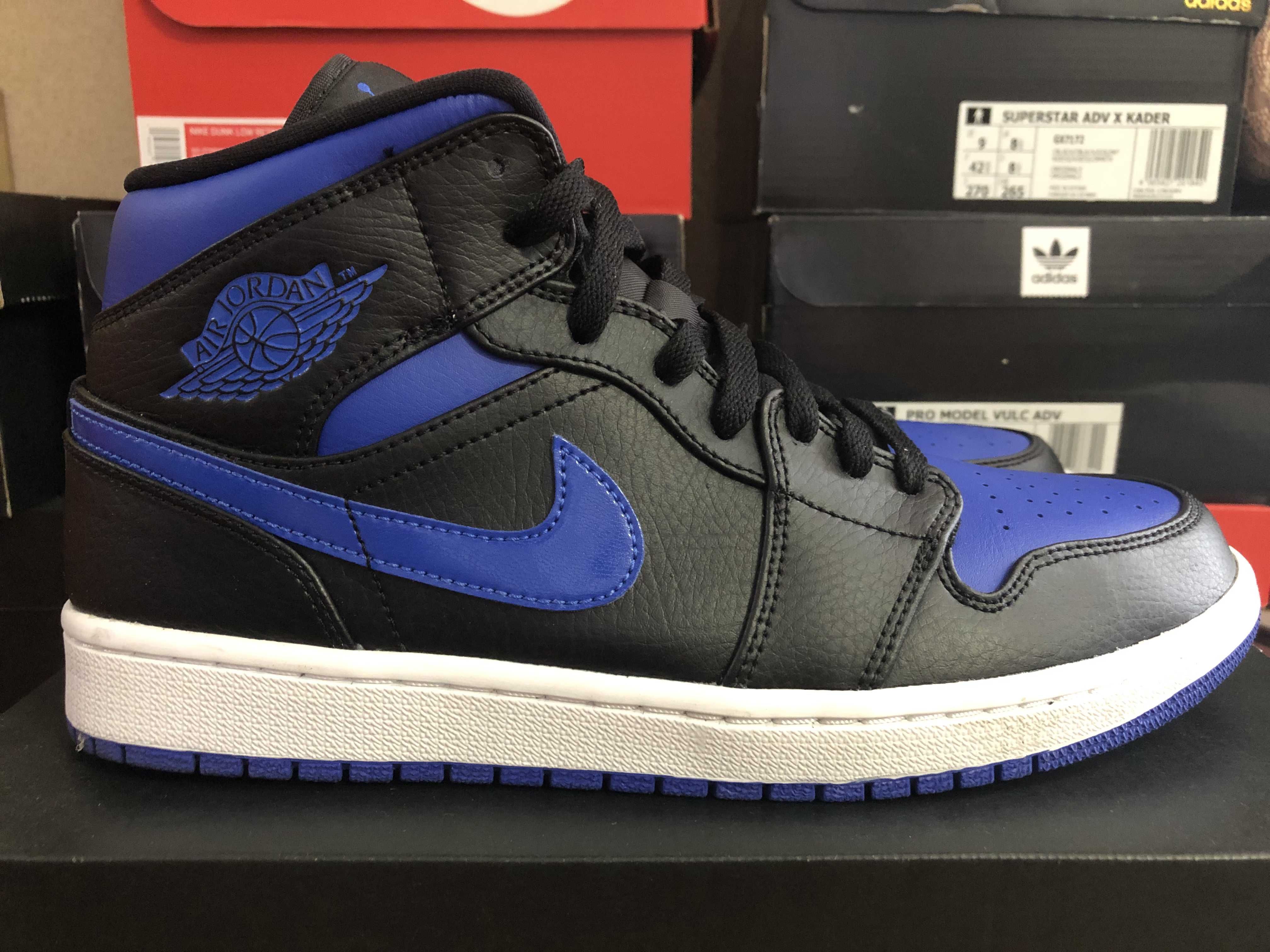 NIKE AIR JORDAN 1 MID "BLACK/BLUE"