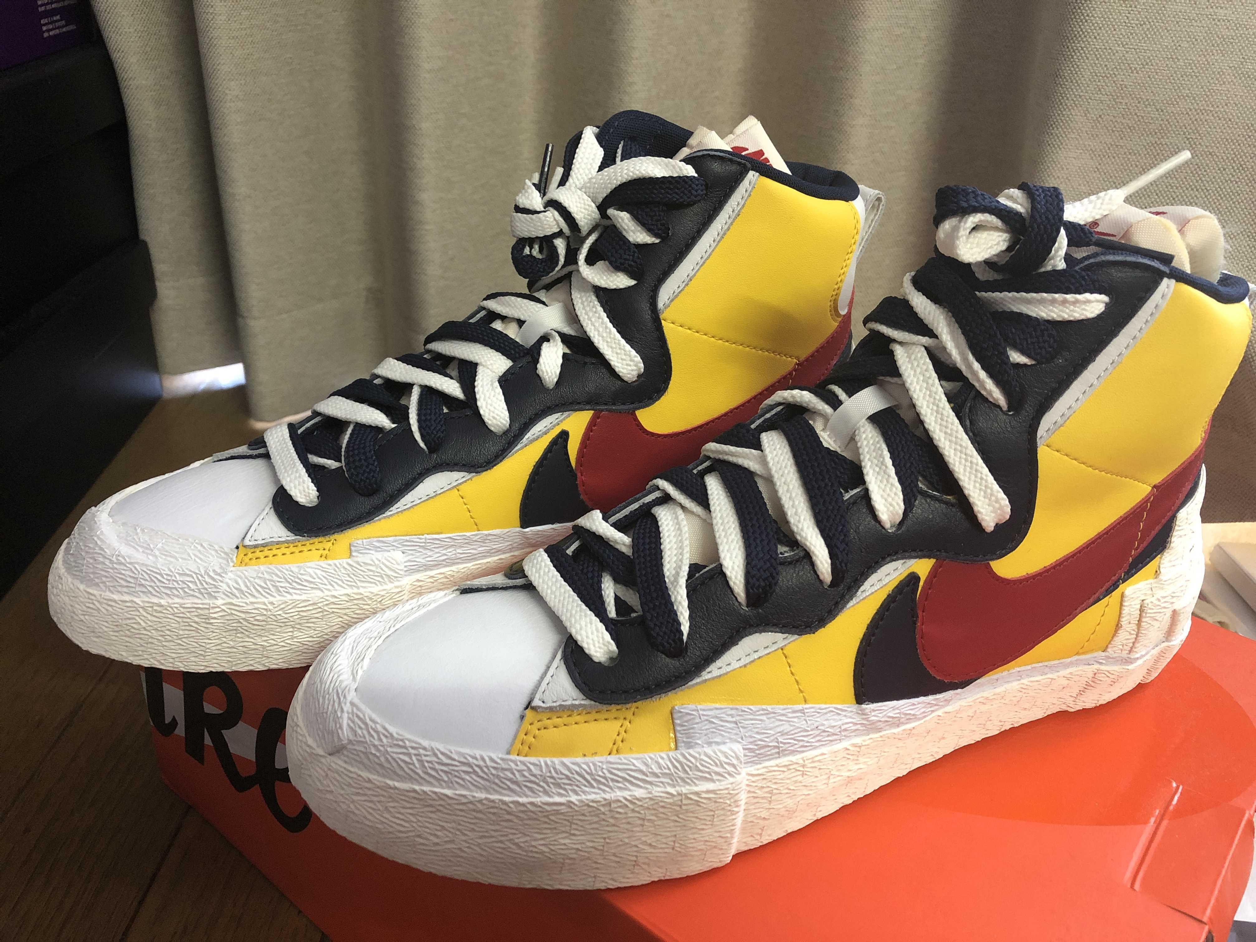 sacai × Nike Blazer Mid "Varsity Maize/Varsity Red"