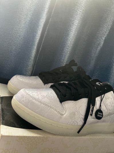 CLOT × Fragment × Nike Dunk Low "Black and White"