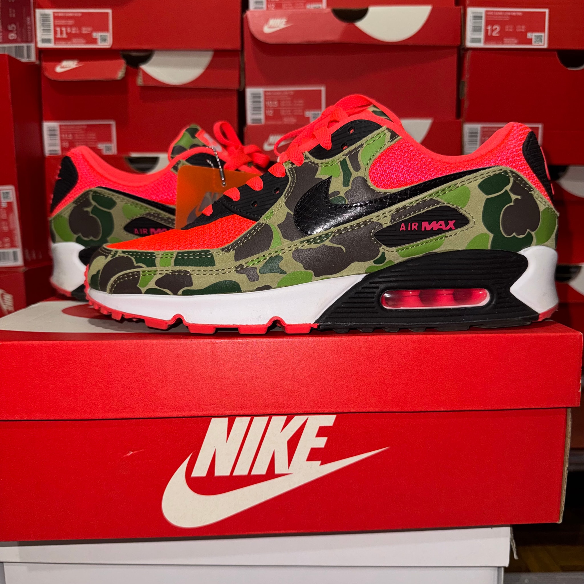 Nike Air Max 90 SP "Reverse Duck Camo/Dark Sage and Solar Red" (2024) CW6024-600