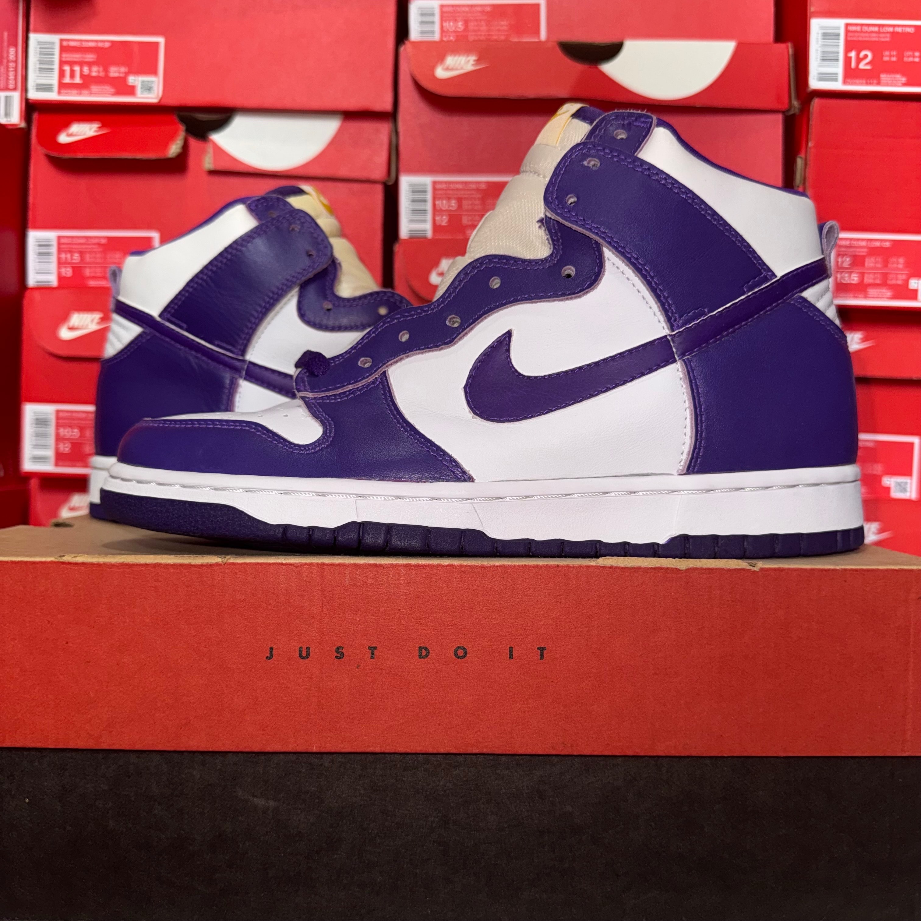 Nike Dunk High LE "White/Varsity Purple"  (1999)