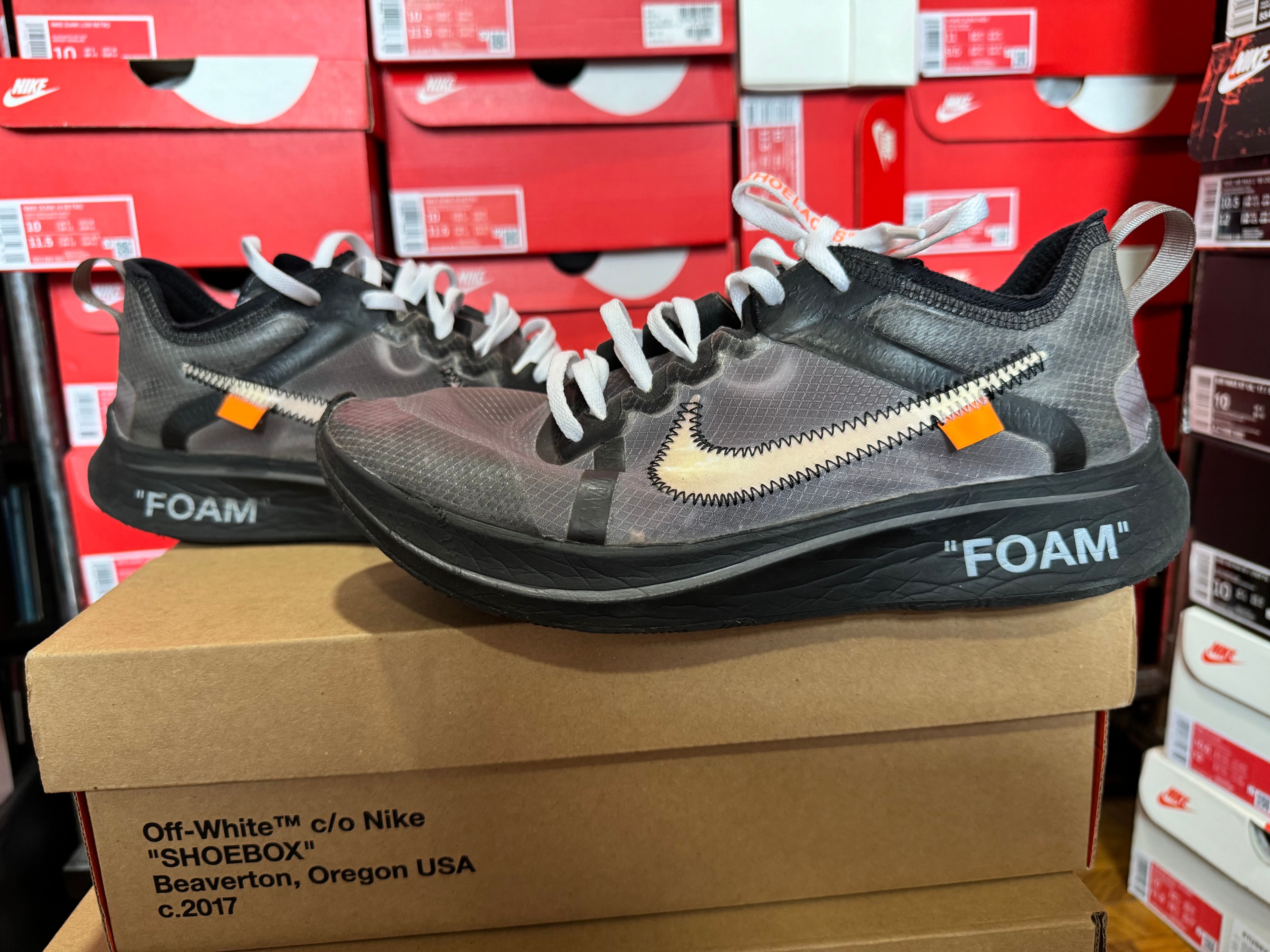 Off-White × Nike Zoom Fly "Black"