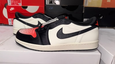 Paris Saint-Germain (PSG) × Nike Air Jordan 1 Low OG "Sail and Off Noir"