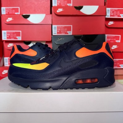 Nike GS Air Max 90 LTR "Lemon Venom/Blackened Blue"