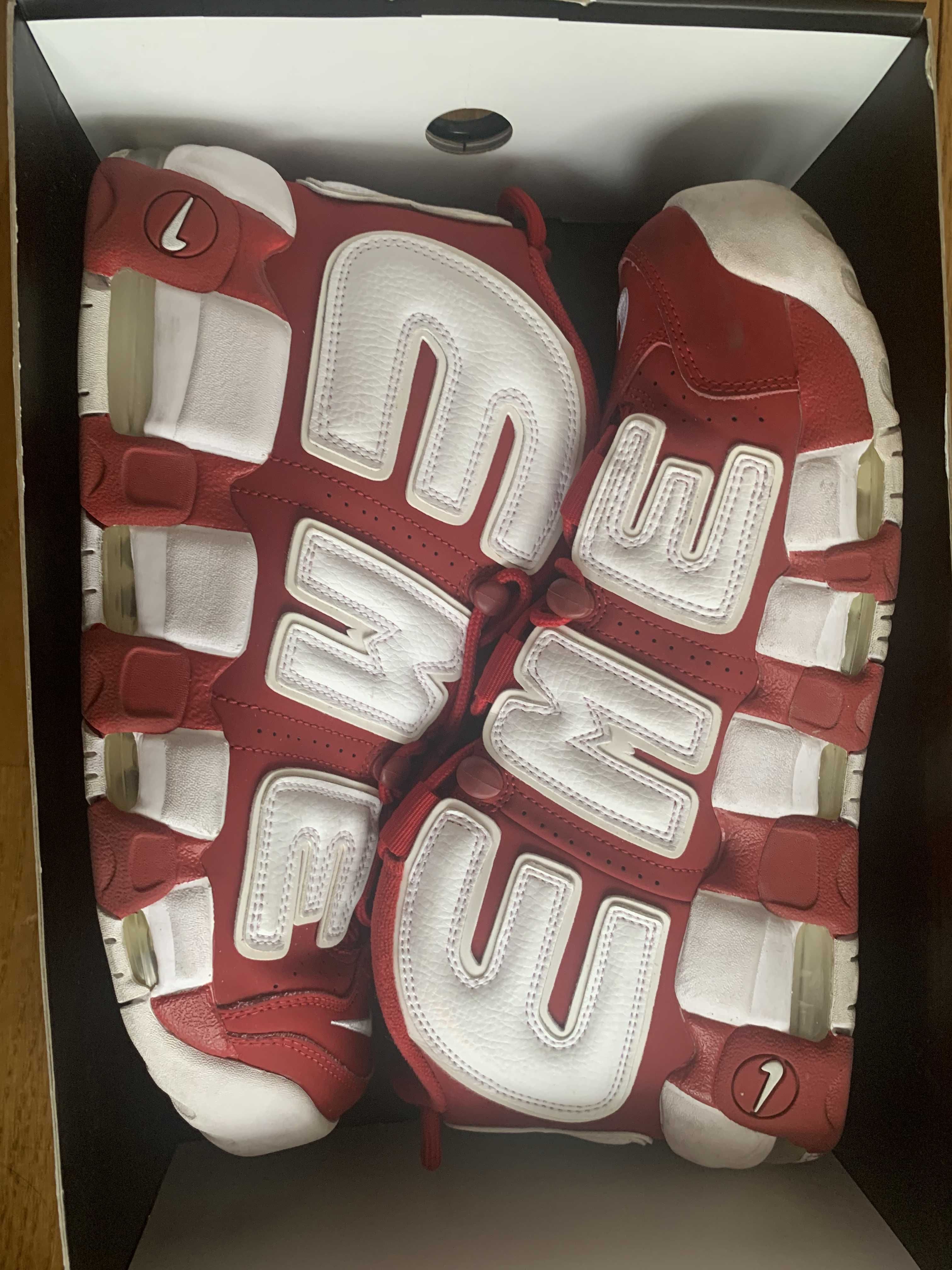 Supreme × Nike Air More Uptempo "White/Red"