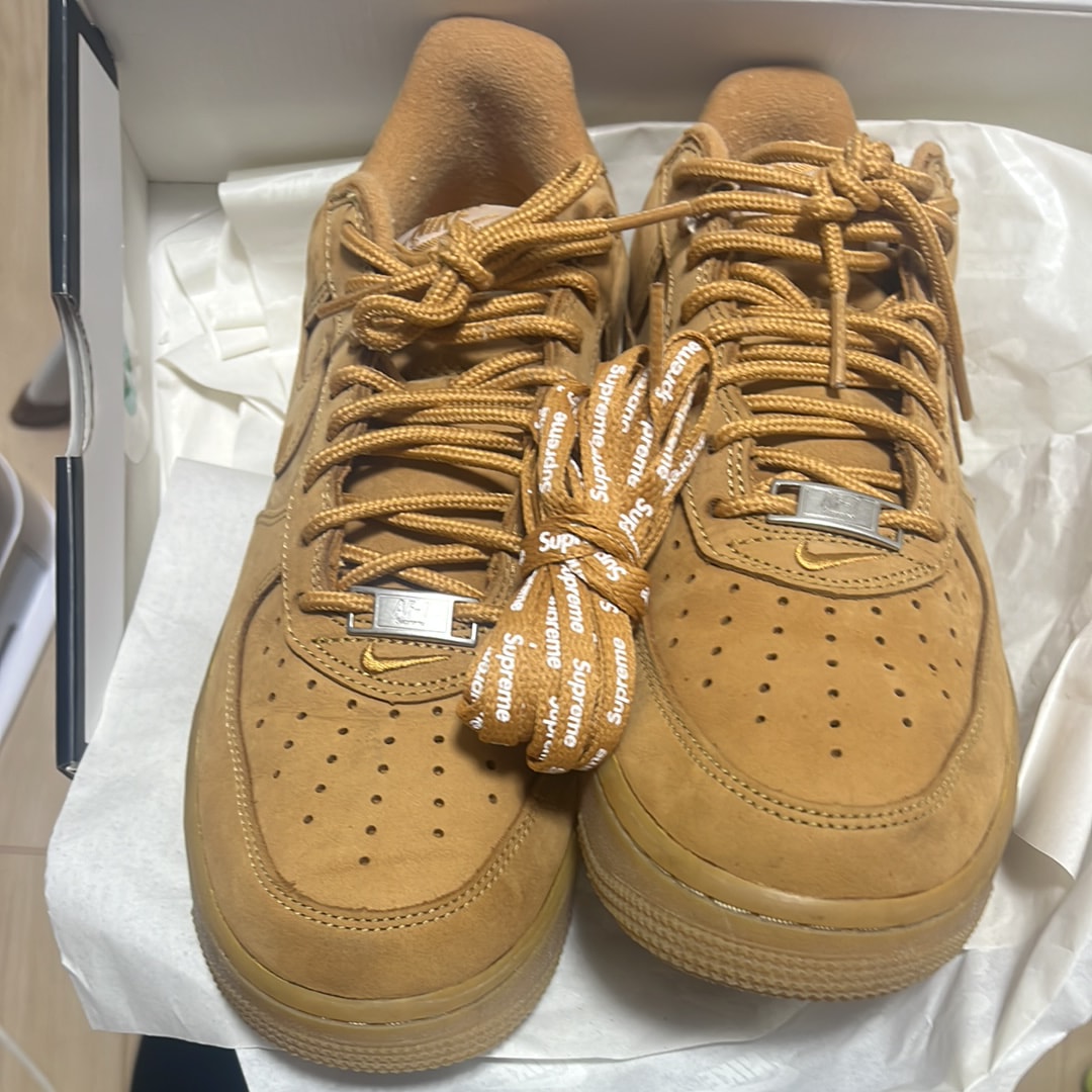 Supreme × Nike Air Force 1 Low "Flax/Wheat"
