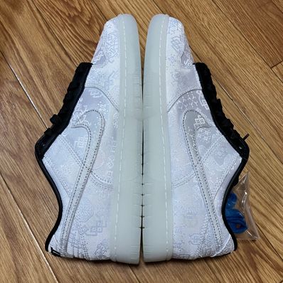 CLOT × Fragment × Nike Dunk Low "Black and White"