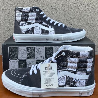 Daniel Johnston × Vans Sk8-Hi How are you "Raven Grey/White"