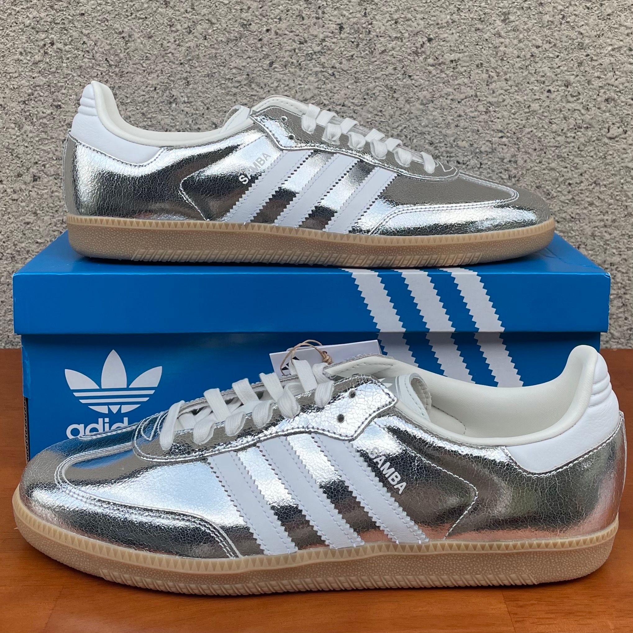 adidas Women's Samba OG "Metallic Silver"