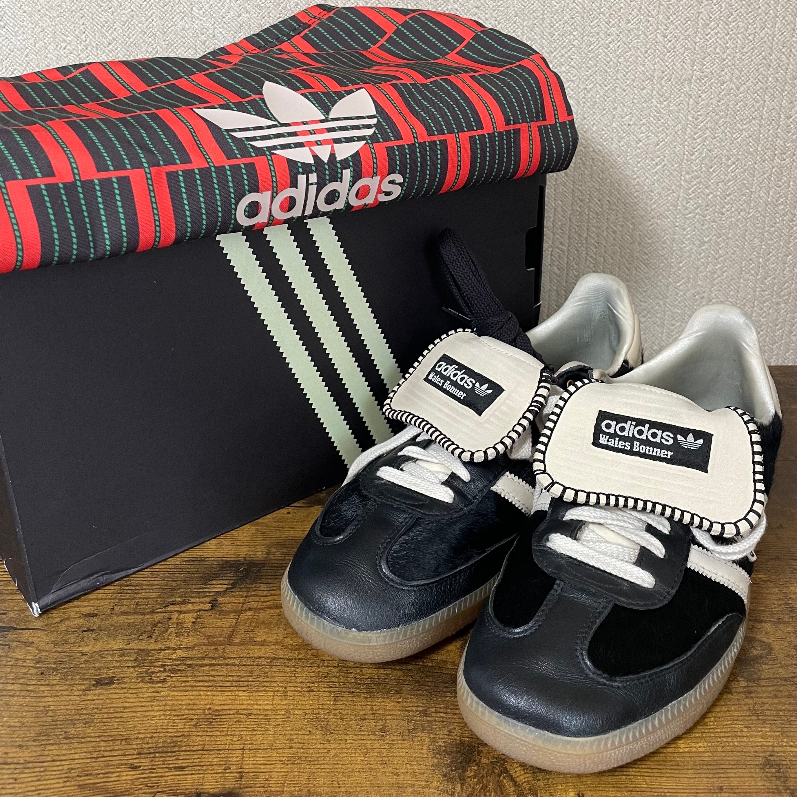 Wales Bonner × adidas Samba Pony Tonal Low "Core Black/Cream White"