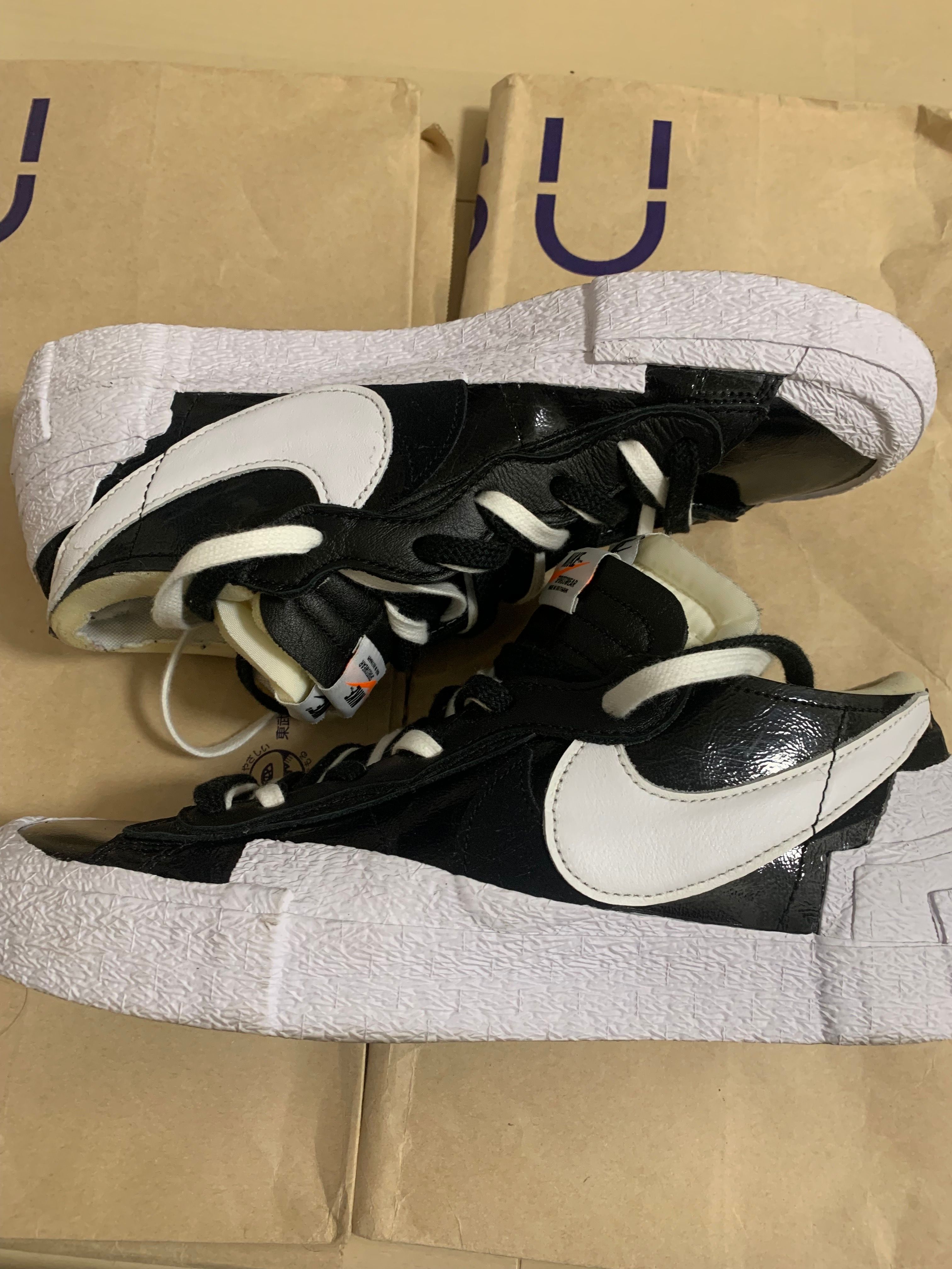 sacai × Nike Blazer Low "Black Patent Leather"