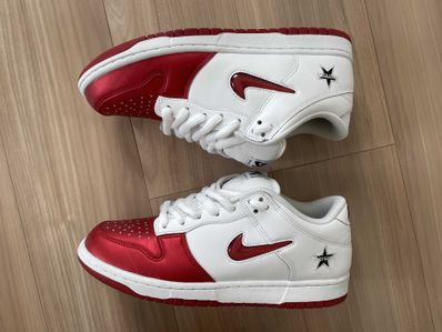 Supreme × Nike Dunk Low "Varsity Red/White"
