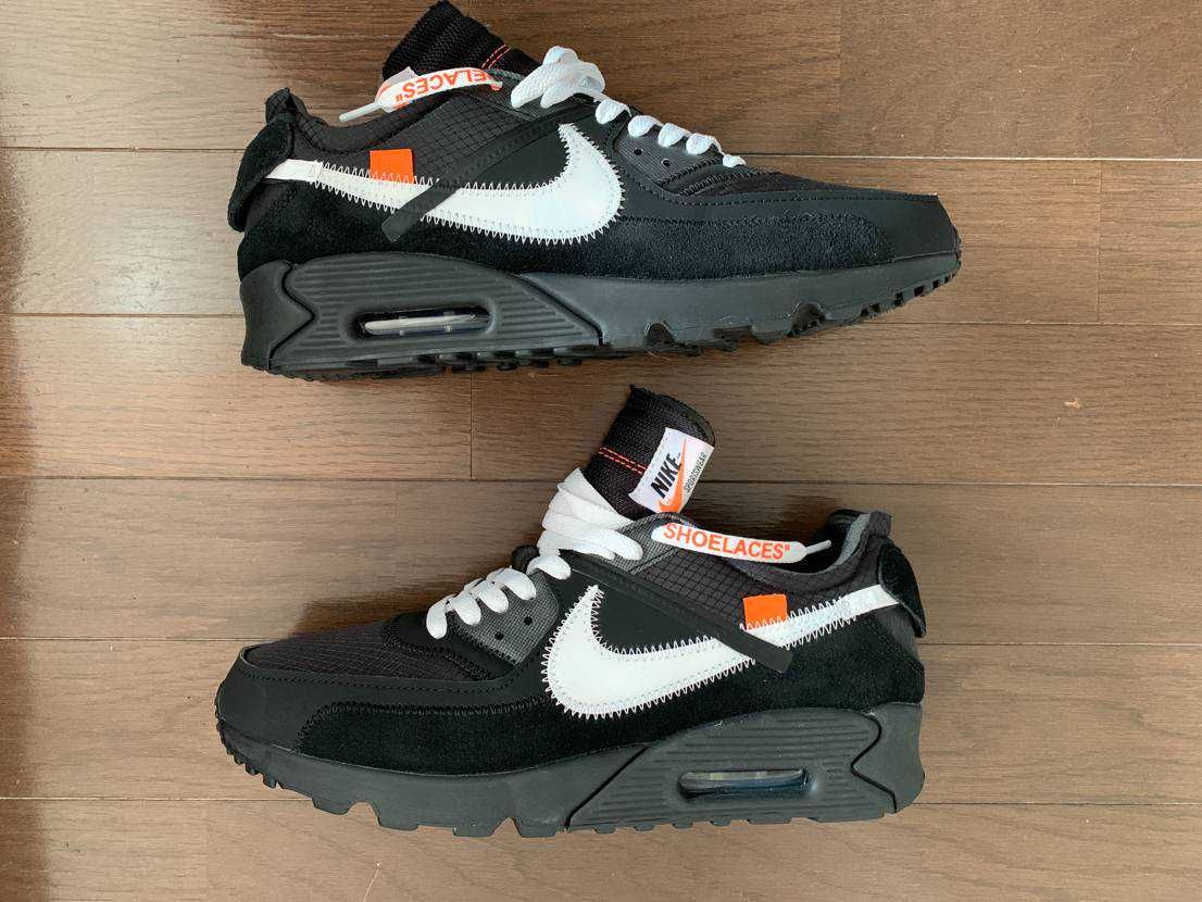 Off-White × Nike Air Max 90 "Black/Black-Cone-White"