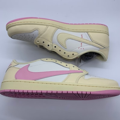 Travis Scott × Nike Air Jordan 1 Retro Low OG "Muslin/Shy Pink"