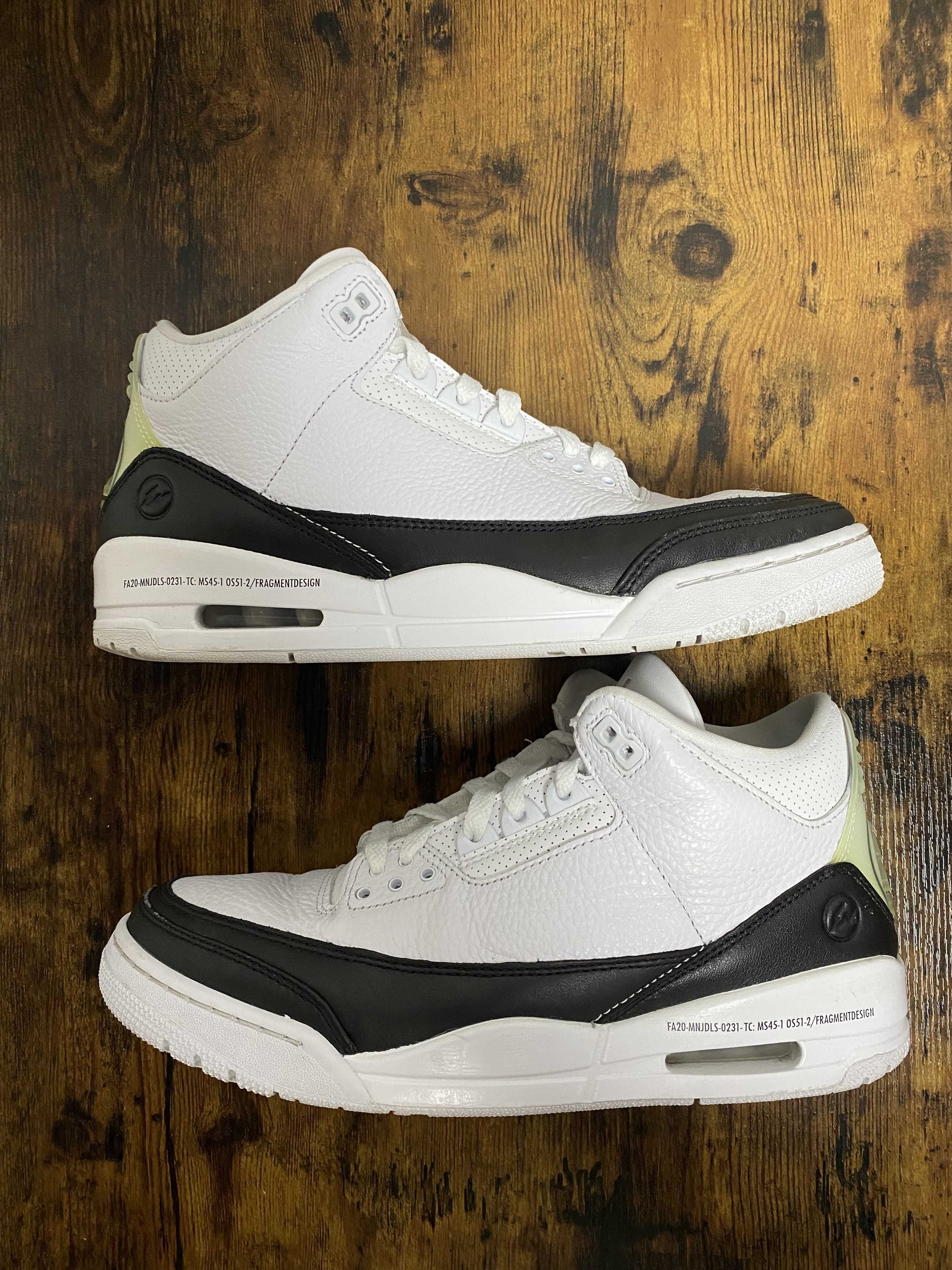 Fragment × Nike Air Jordan 3 "White/Black"