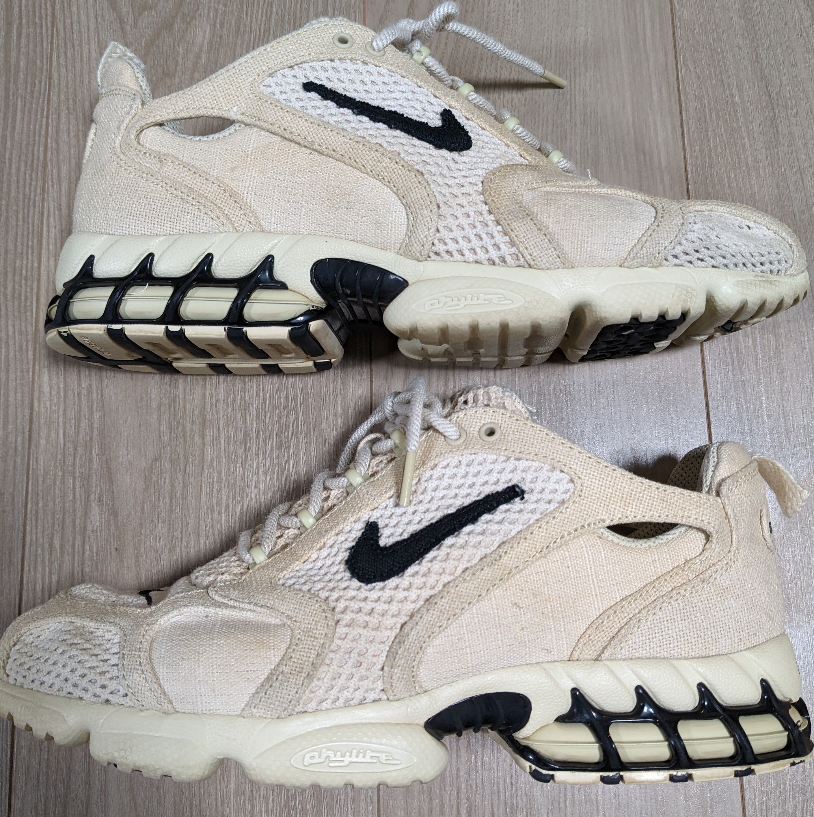 Stussy × Nike Air Zoom Spiridon CG 2 "Fossil/Black"