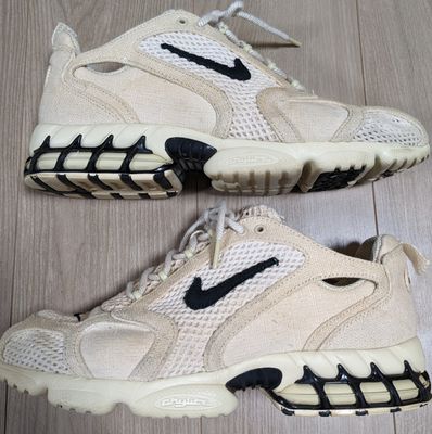 Stussy × Nike Air Zoom Spiridon CG 2 "Fossil/Black"